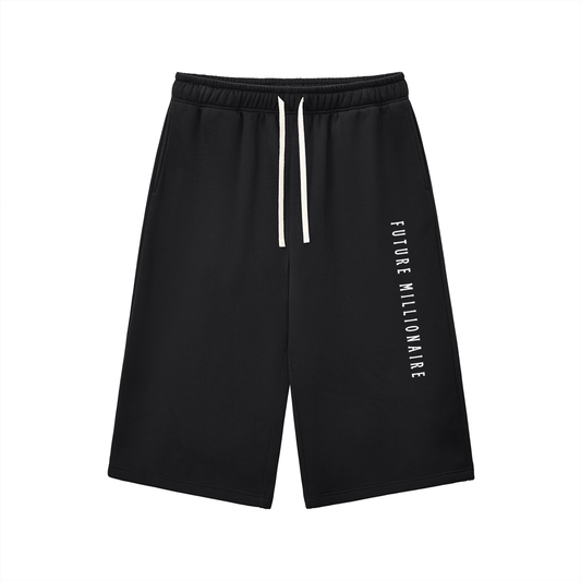Relaxed Drawstring Three-quarter Sweatpants
